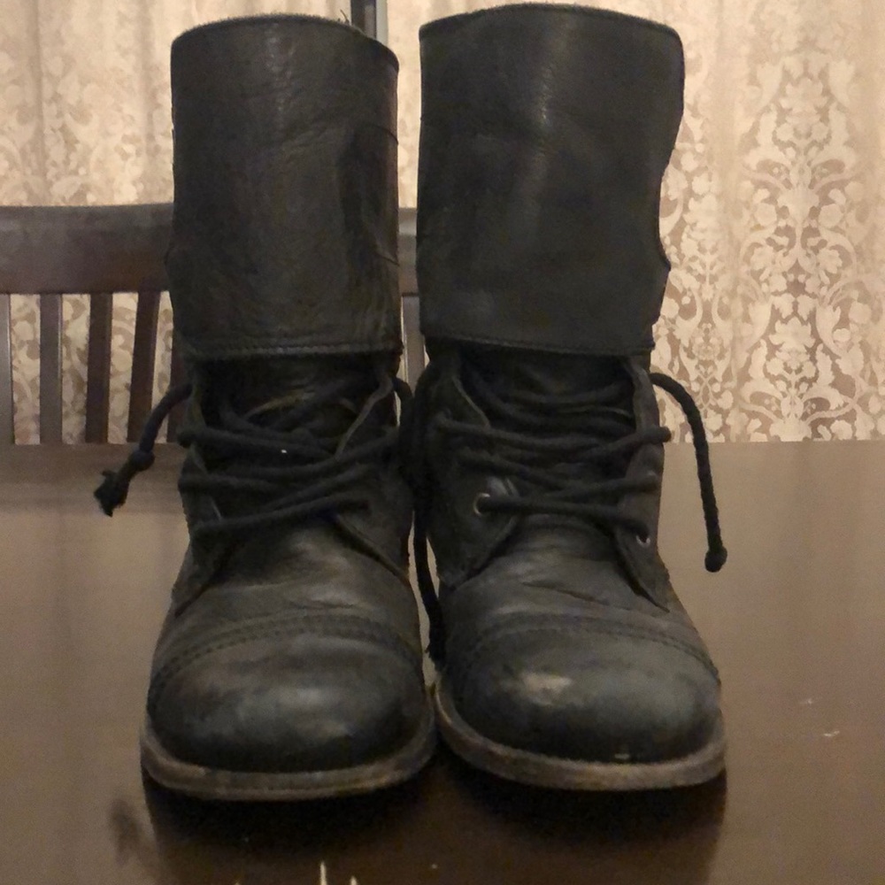 All Saints Leather Combat Boots